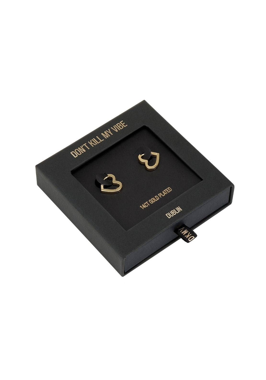 Don’t Kill My Vibe Not Yer Average Heart Hoop Earrings - Gold 2 Shaws Department Stores