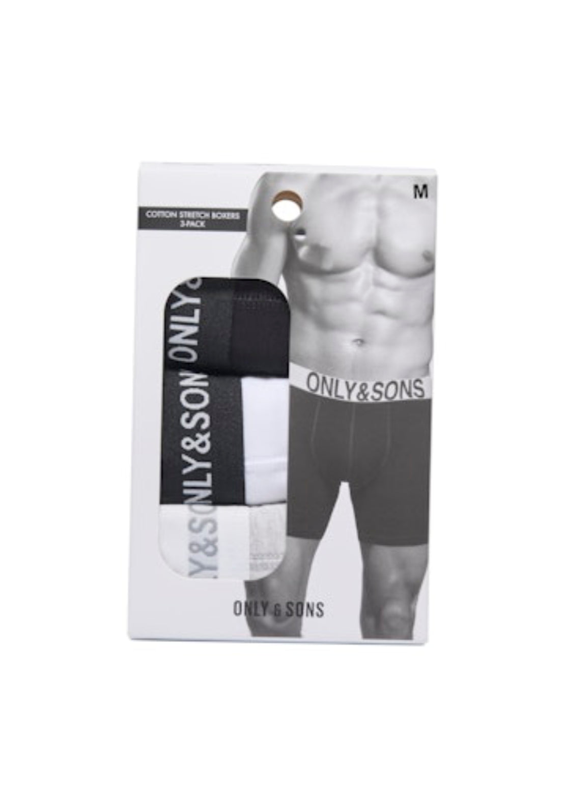 Only & Sons Onsbasic 3-Pack Boxer Briefs - Grey 2 Shaws Department Stores