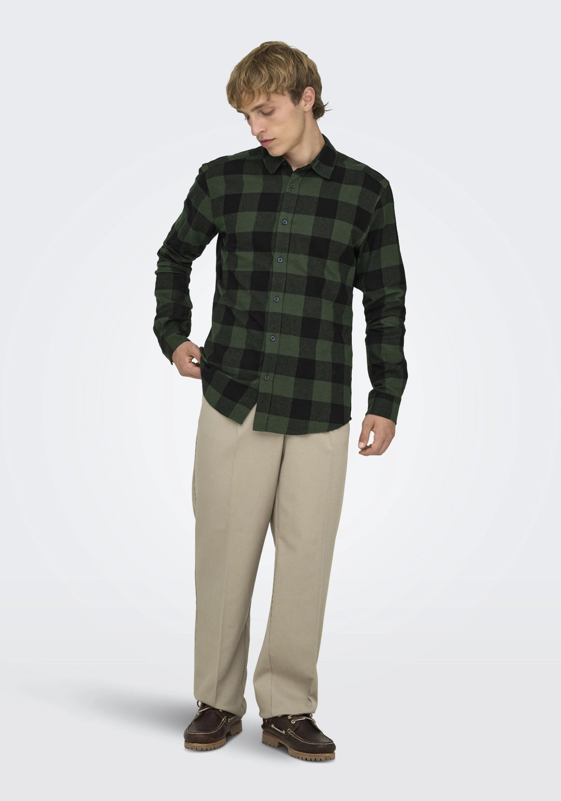 Onsgudmund Check Shirt - Forest Night