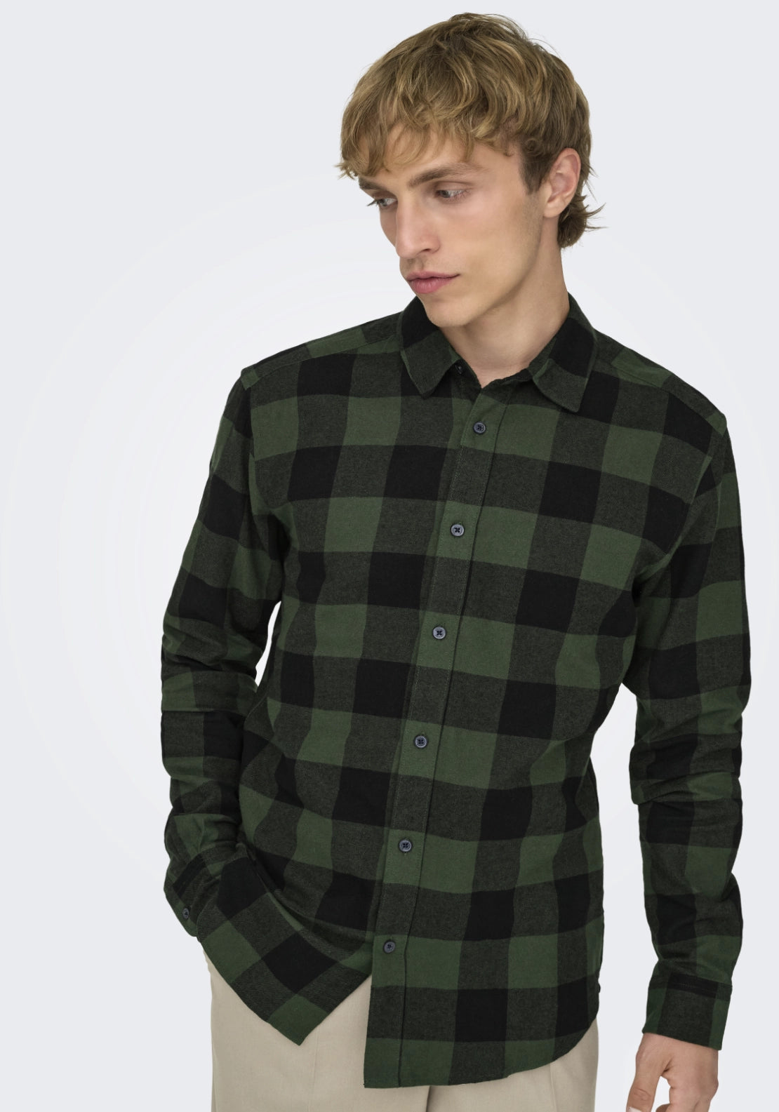 Onsgudmund Check Shirt - Forest Night