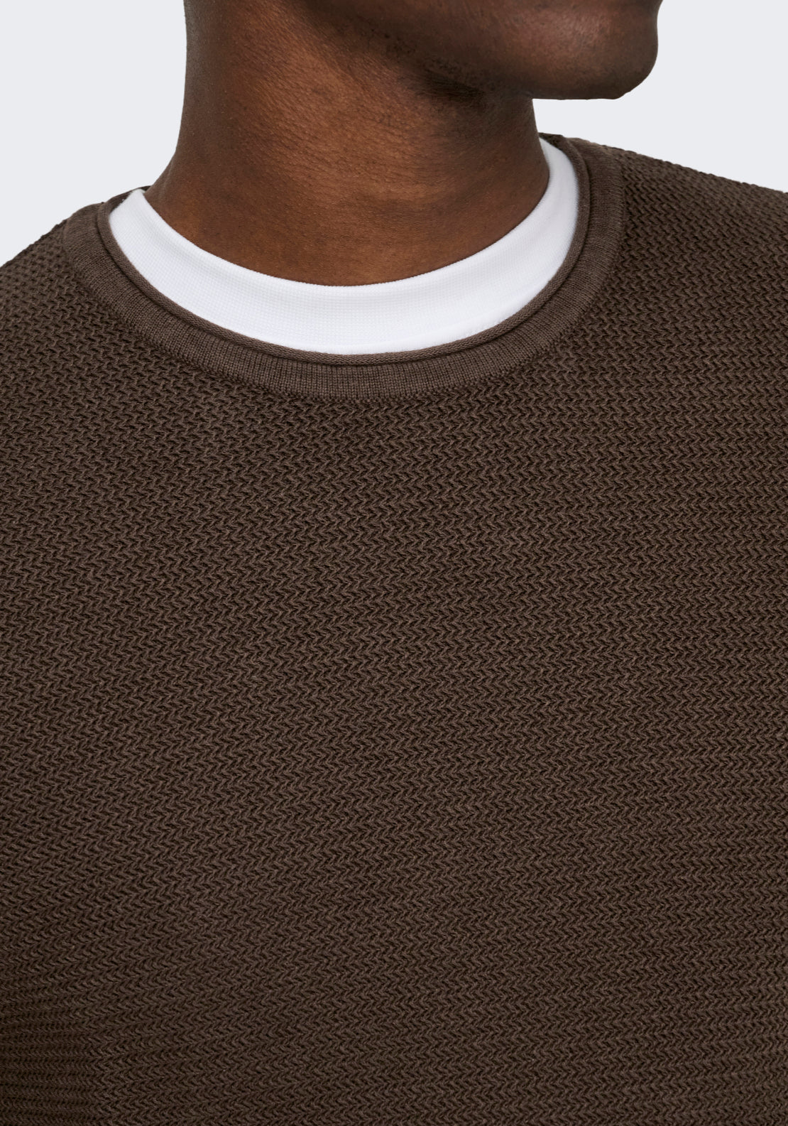 Only & Sons Onseric Crew Neck Knit - Demitasse 3 Shaws Department Stores