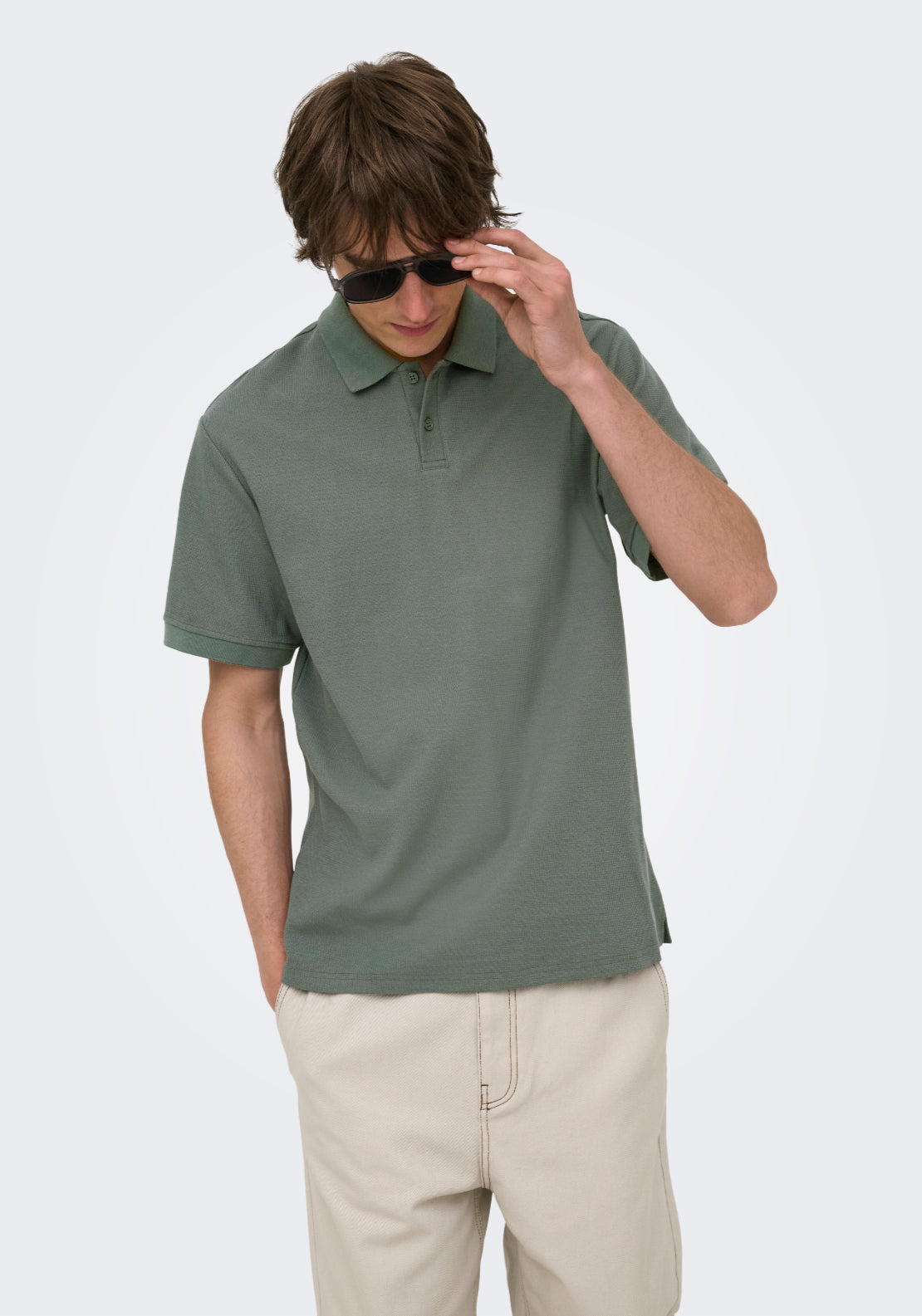Only & Sons Short Sleeve Regular Polo Shirt - Castor Gray 4 Shaws Department Stores