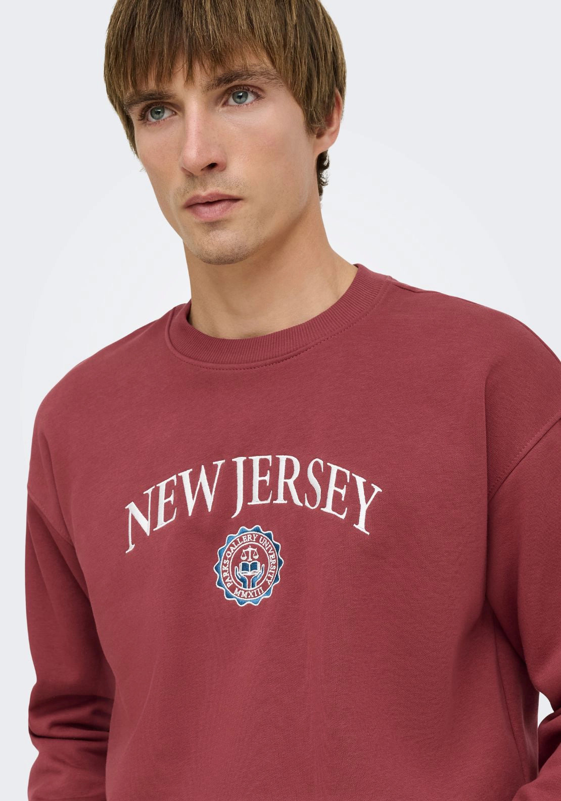 Connor Crew Neck Sweat - Burnt Russet