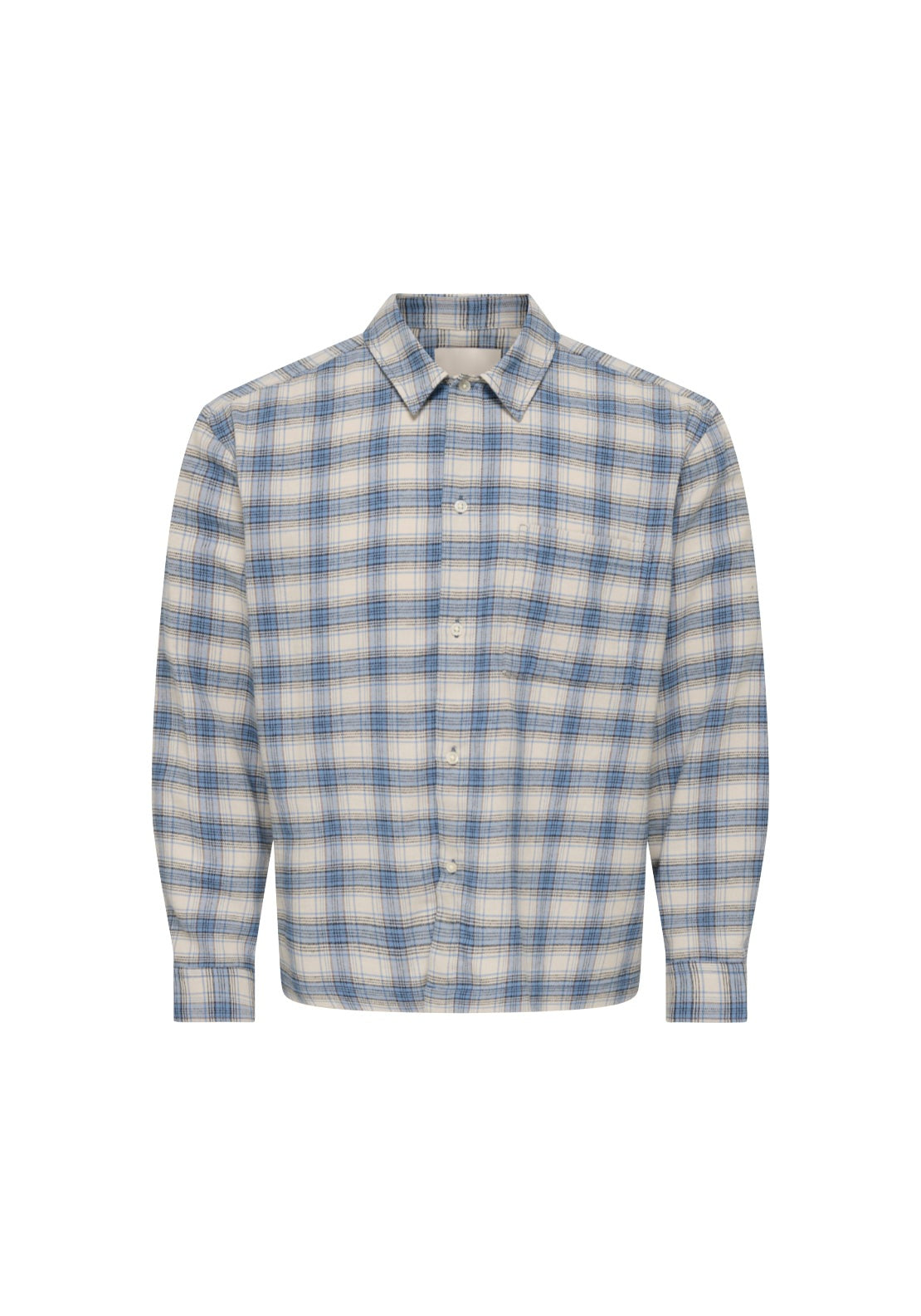 Only & Sons Hale Flannel Check Shirt - Bluefin 1 Shaws Department Stores