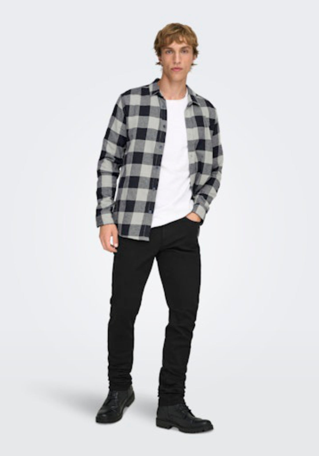 Only & Sons Onsloom Low Rise Slim Fit Jeans - Black Denim 5 Shaws Department Stores