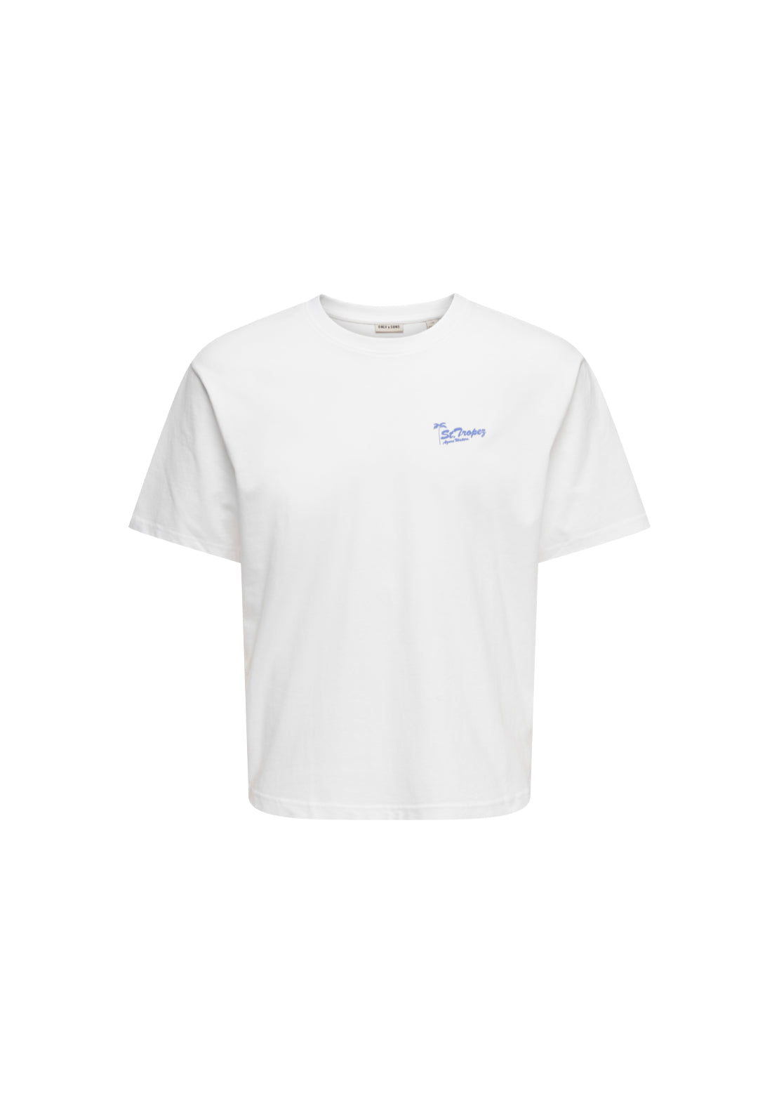 Only & Sons Relaxed Print T-Shirt - White 5 Shaws Department Stores