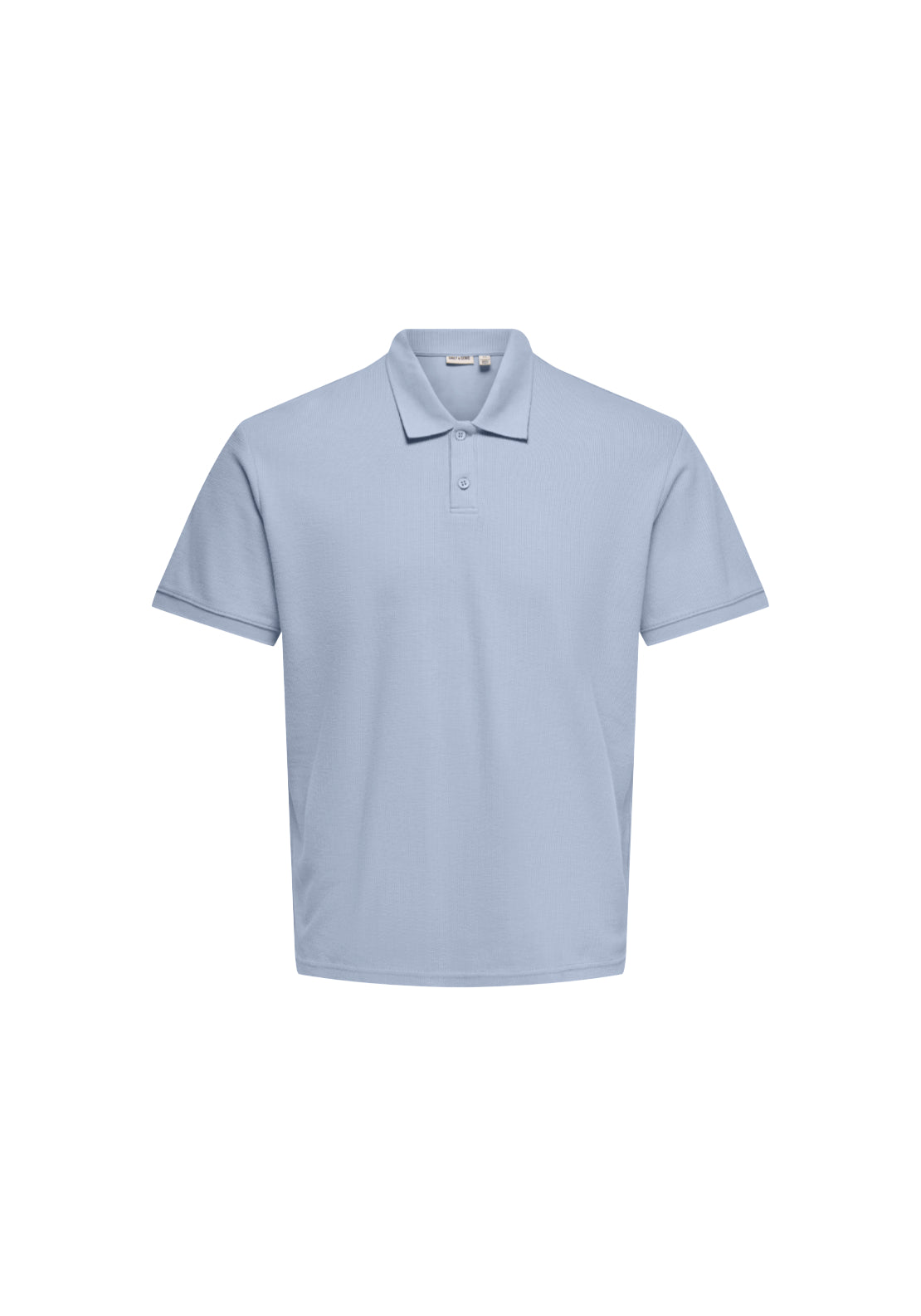 Only & Sons Short Sleeve Regular Polo Shirt - Soft Chambray 1 Shaws Department Stores