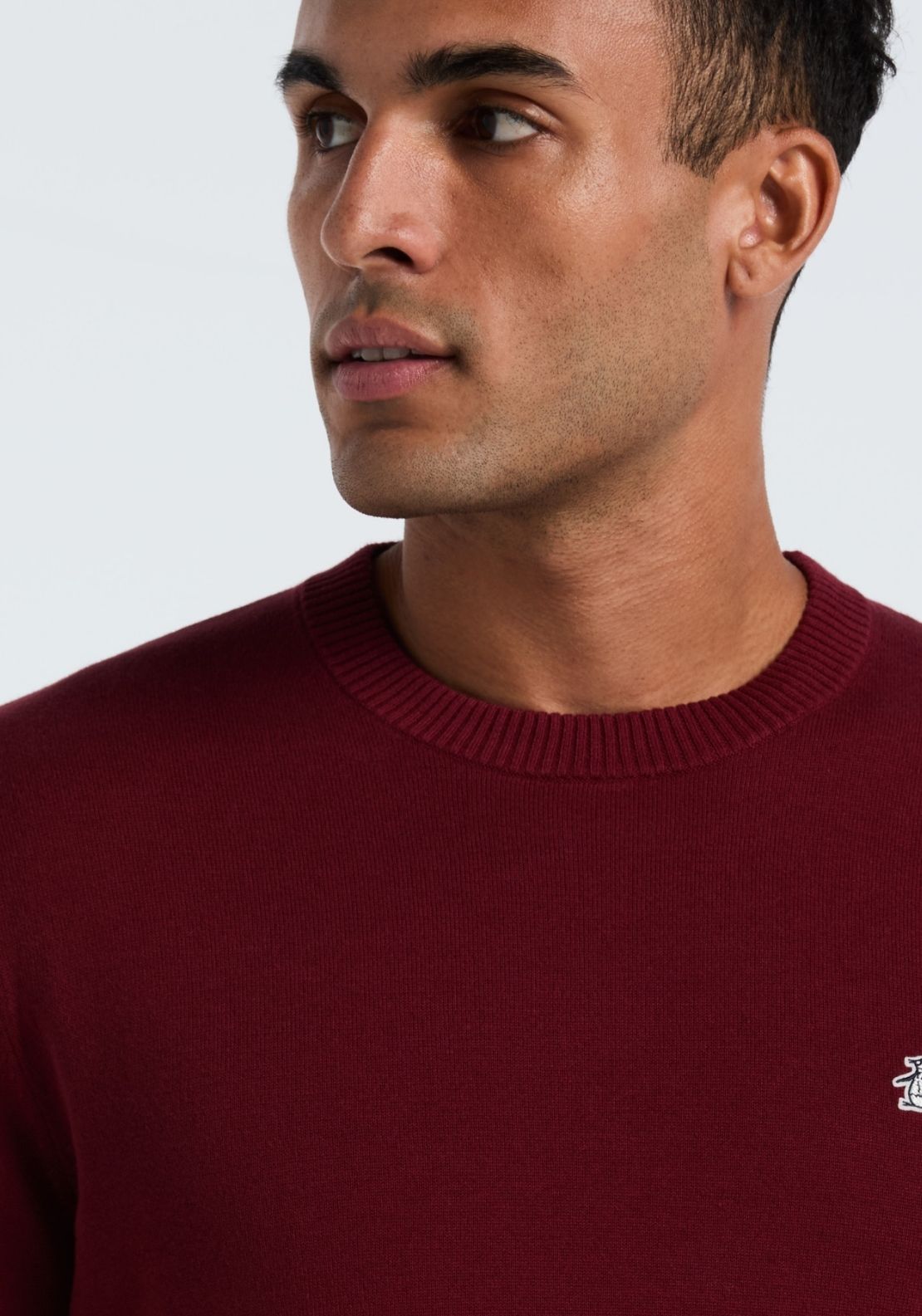 Original Brushed Fleece Sweatshirt with Pete Logo - Cabernet