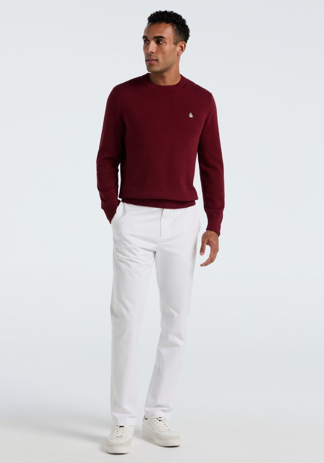 Original Brushed Fleece Sweatshirt with Pete Logo - Cabernet