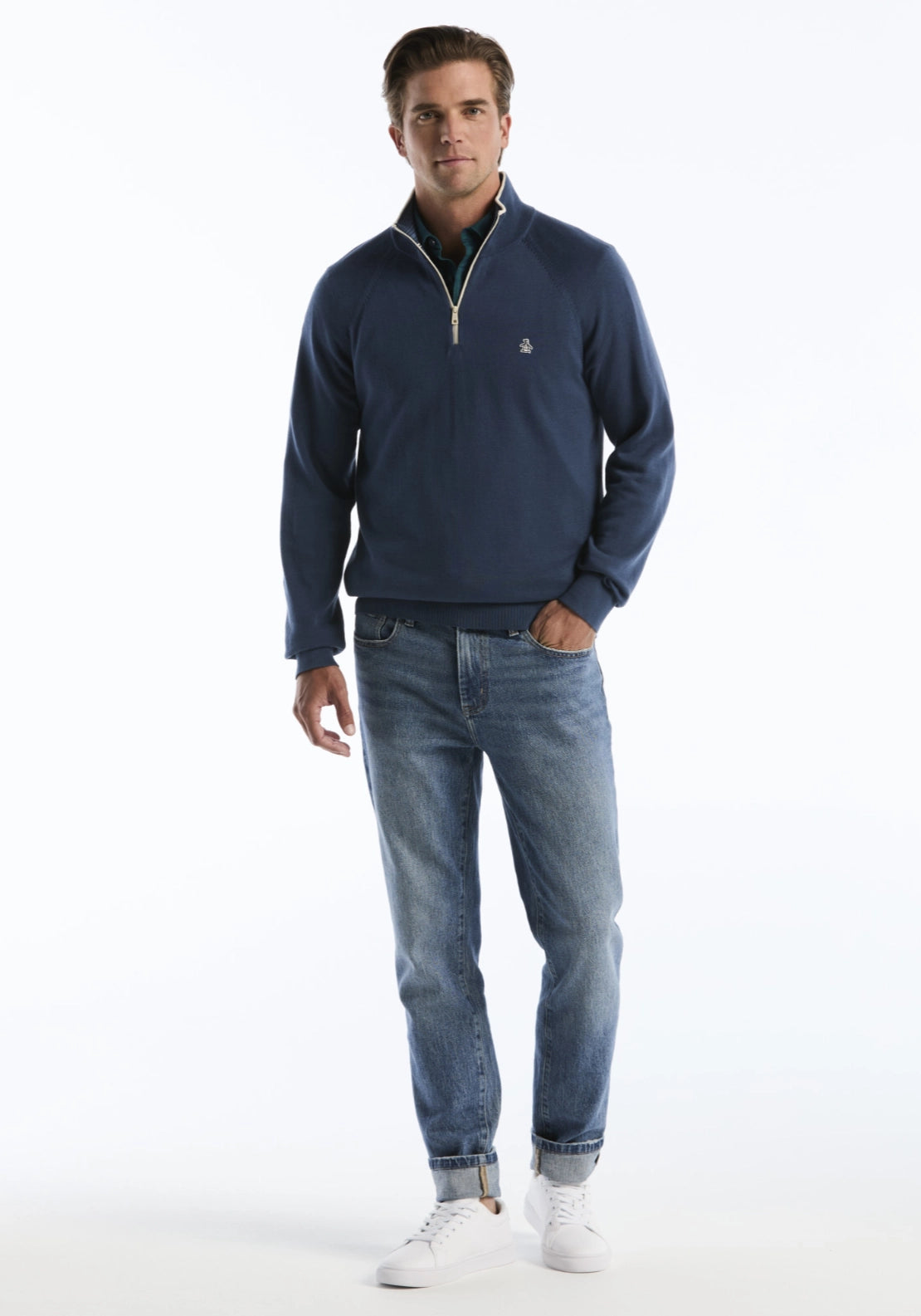 1/4 Zip Sweatshirt - Sargasso Sea