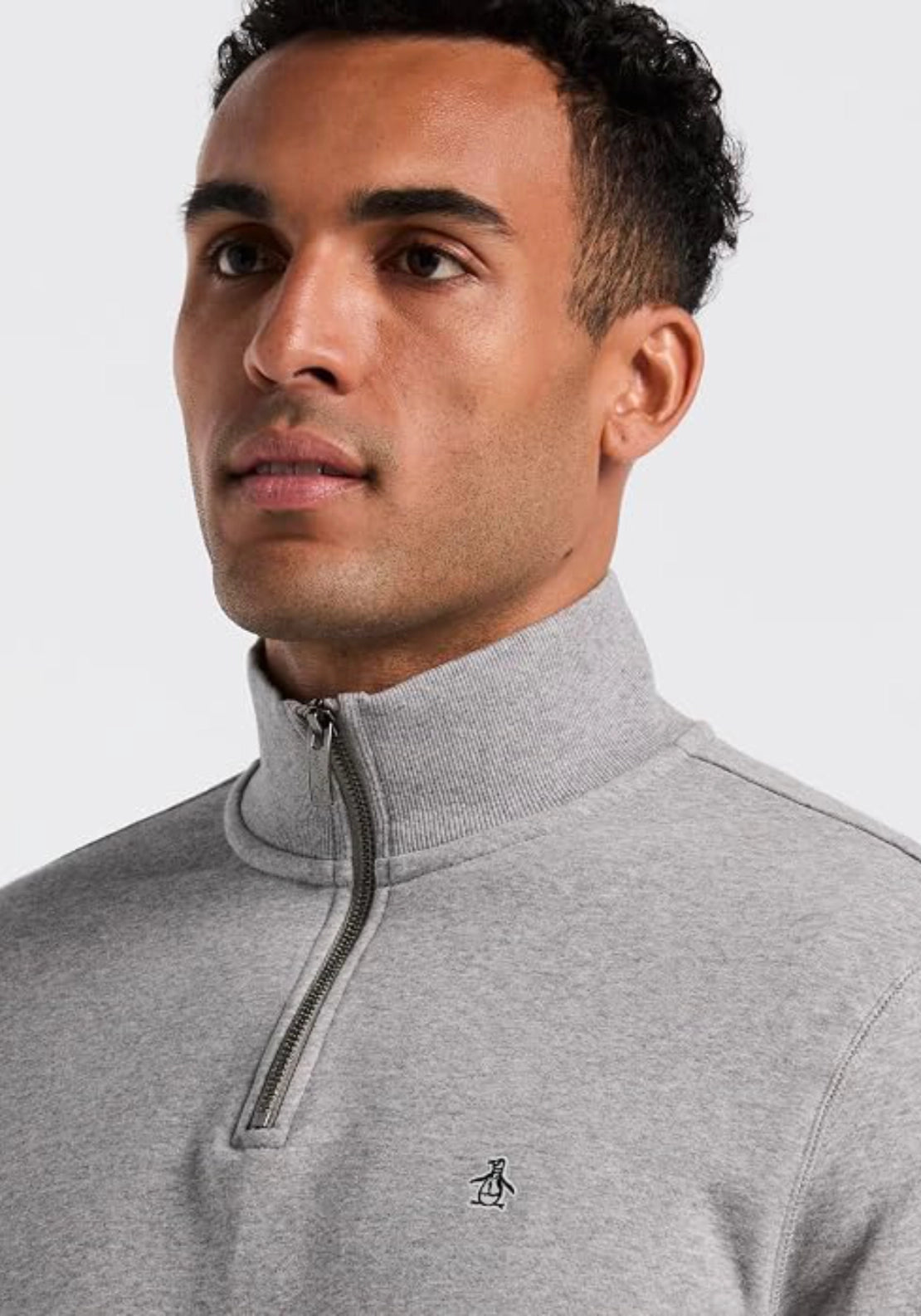 1/4 Zip Sweatshirt - Rain Heather