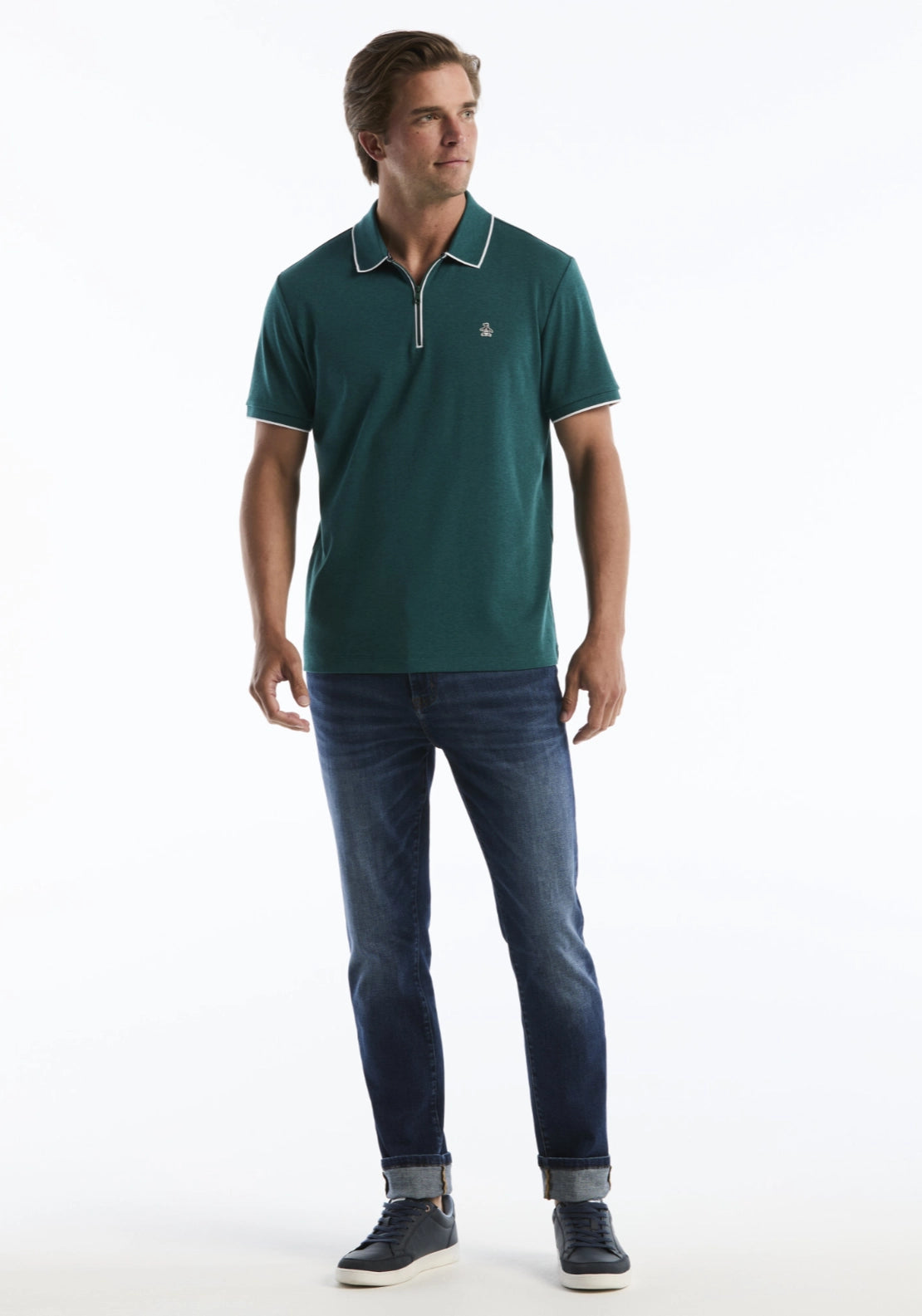 Short Sleeve Polo Shirt - Fall Storm Heather