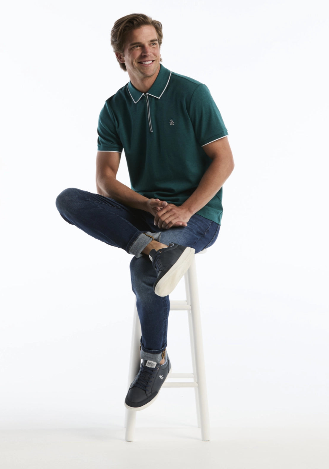 Short Sleeve Polo Shirt - Fall Storm Heather