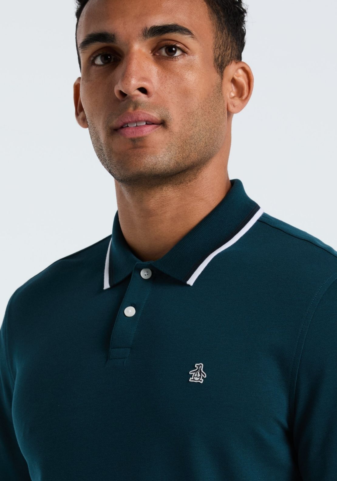 Original Tipped Pique Polo - Reflecting Pond
