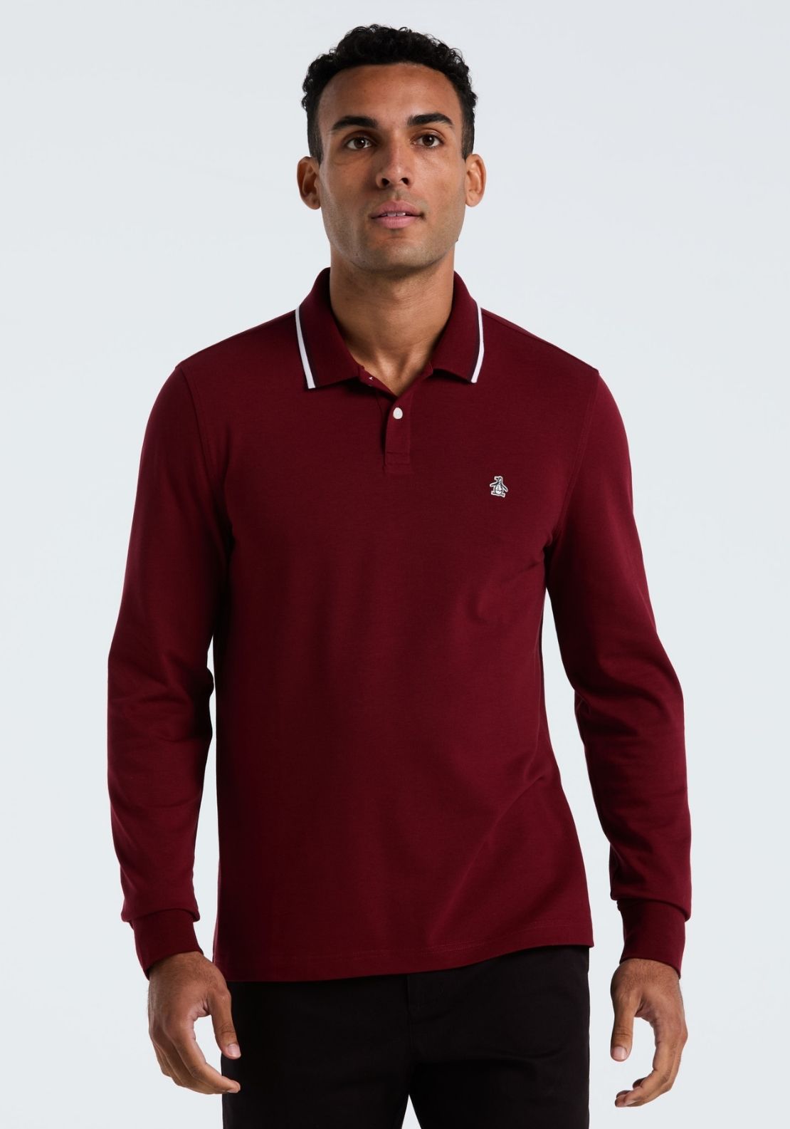 Original Tipped Pique Polo - Cabernet