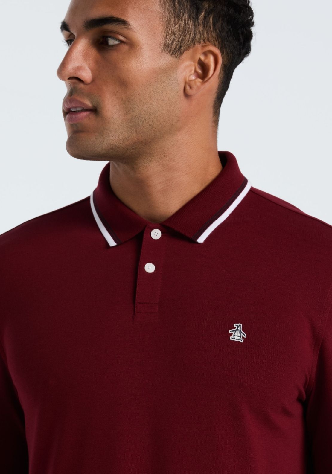 Original Tipped Pique Polo - Cabernet