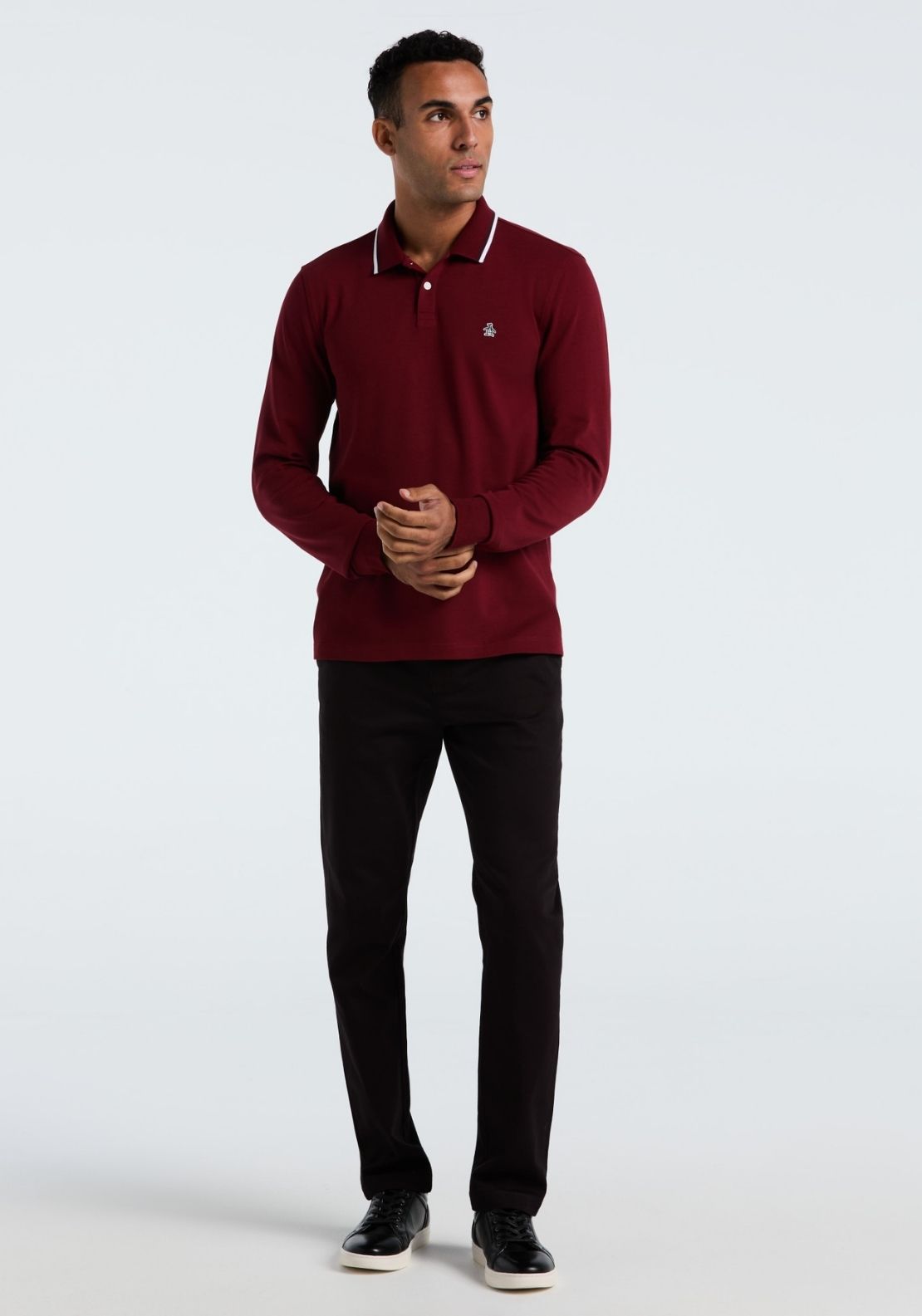 Original Tipped Pique Polo - Cabernet