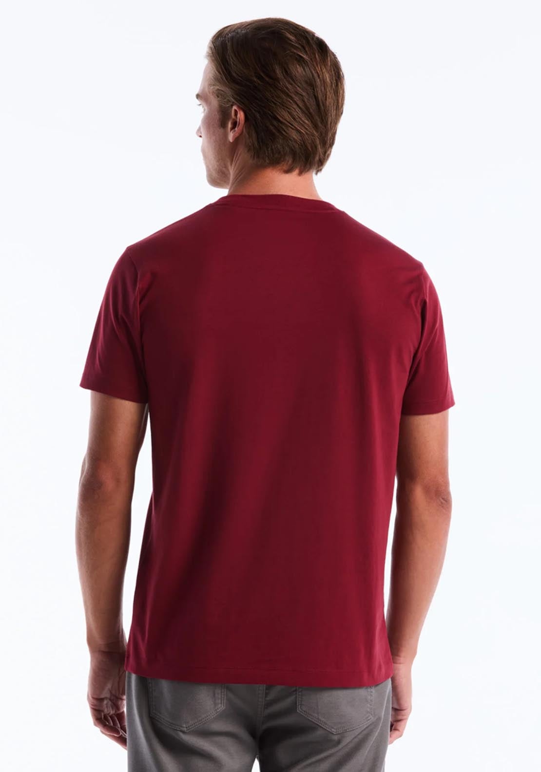 Penguin Original Pete Embroidered Crew Neck T-Shirt - Cabernet 2 Shaws Department Stores