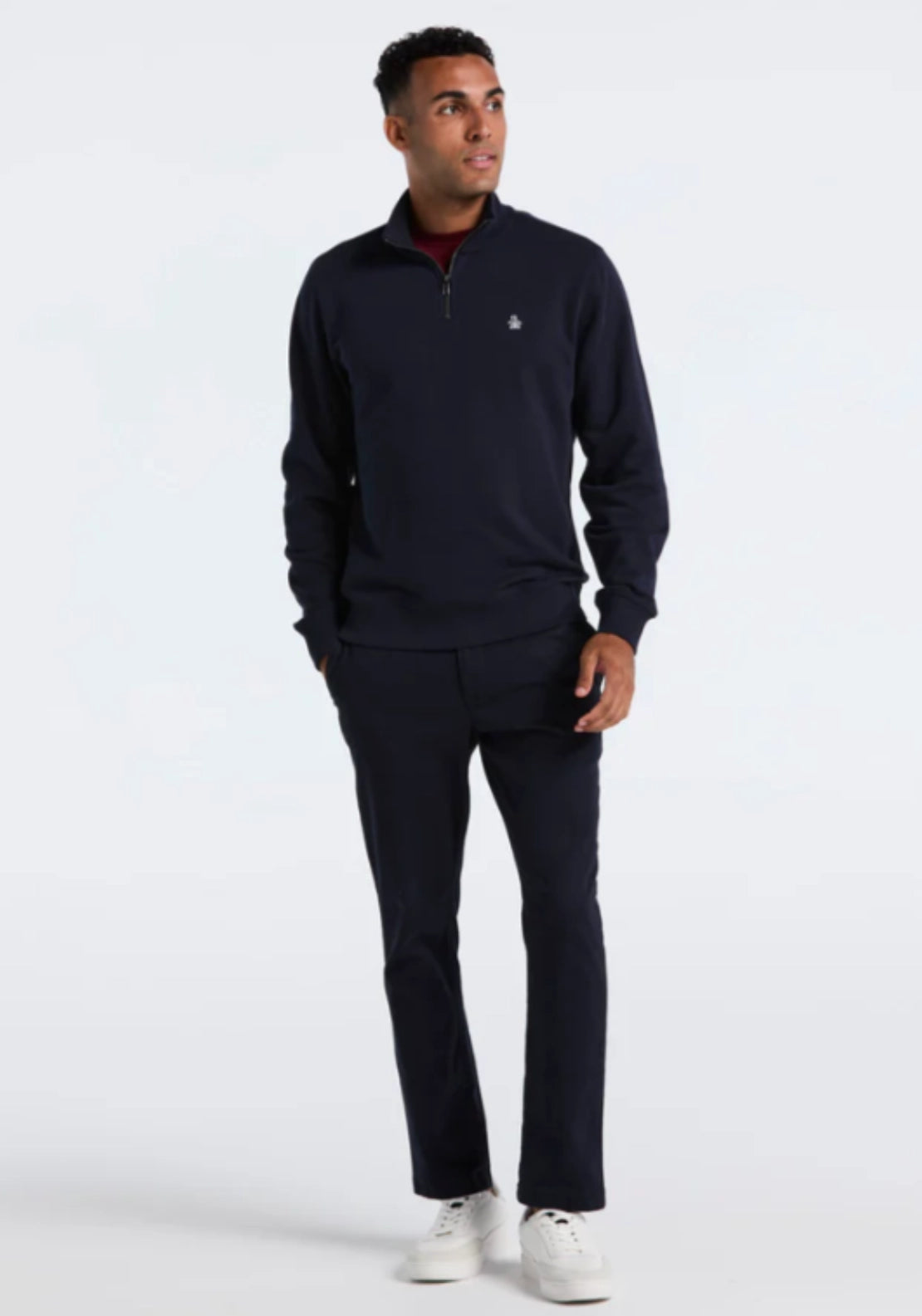 1/4 Zip Sweatshirt - Dark Sapphire