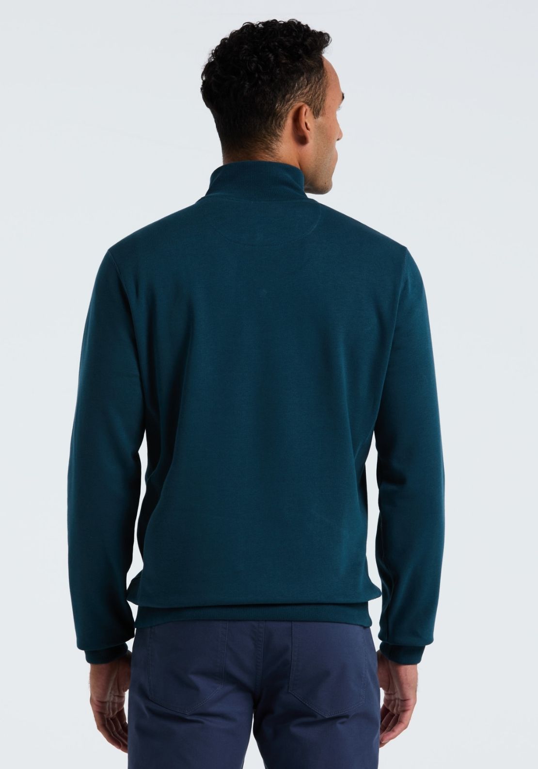 Penguin Original Quarter Zip Fleece Sweatshirt with Pete Logo - Dark Sapphire 2 Shaws Department Stores
