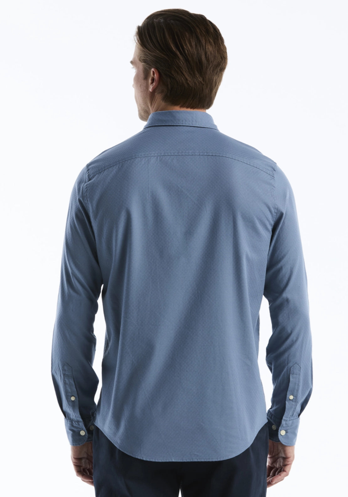 Long Sleeve Plain Shirt - Blue