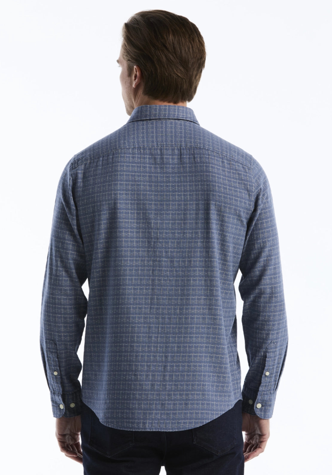 Long Sleeve Button Down Plain Shirt - Sargasso Sea