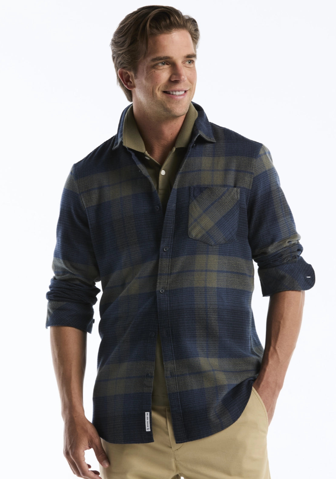 Long Sleeve Check Shirt - Sargasso Sea