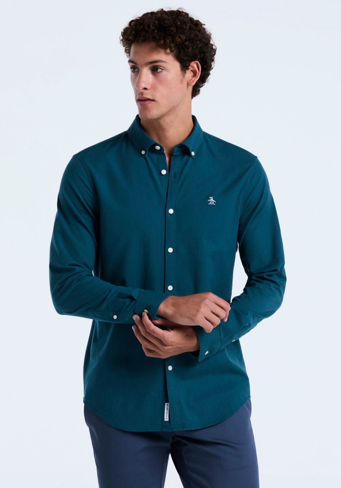 Original Slim Fit EcoVero Oxford Shirt - Reflecting Pond Shaws Original Slim Fit EcoVero Oxford Shirt - Reflecting Pond Shaws