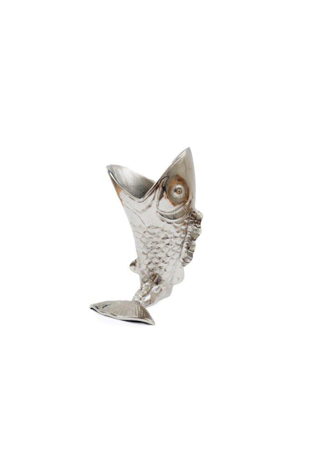 Aluminium Fish Vase - Grey