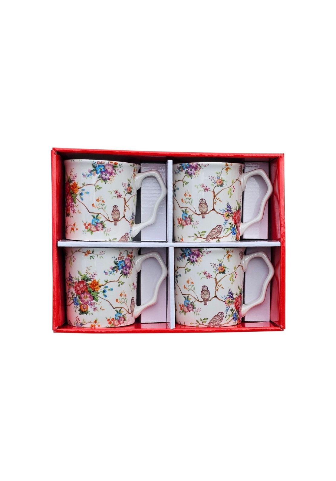 Owly Set Of 4 Mugs - Multi