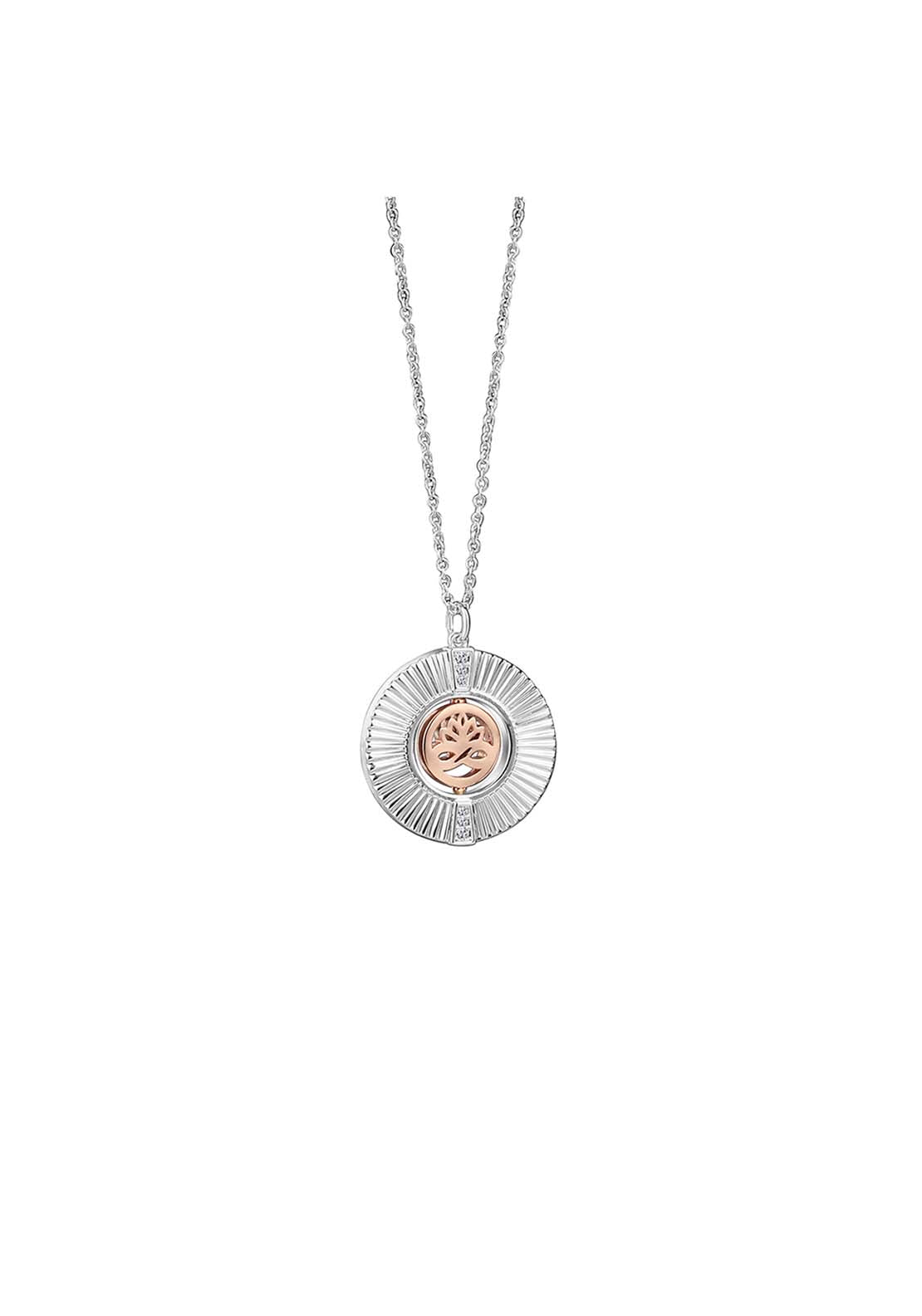 Silver Rose Goldplate Pendant - Silver