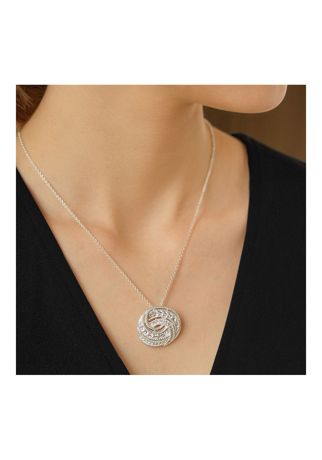 Newbridge Jewellery Studio Line Twist Necklace - Silver 2 Shaws Department Stores