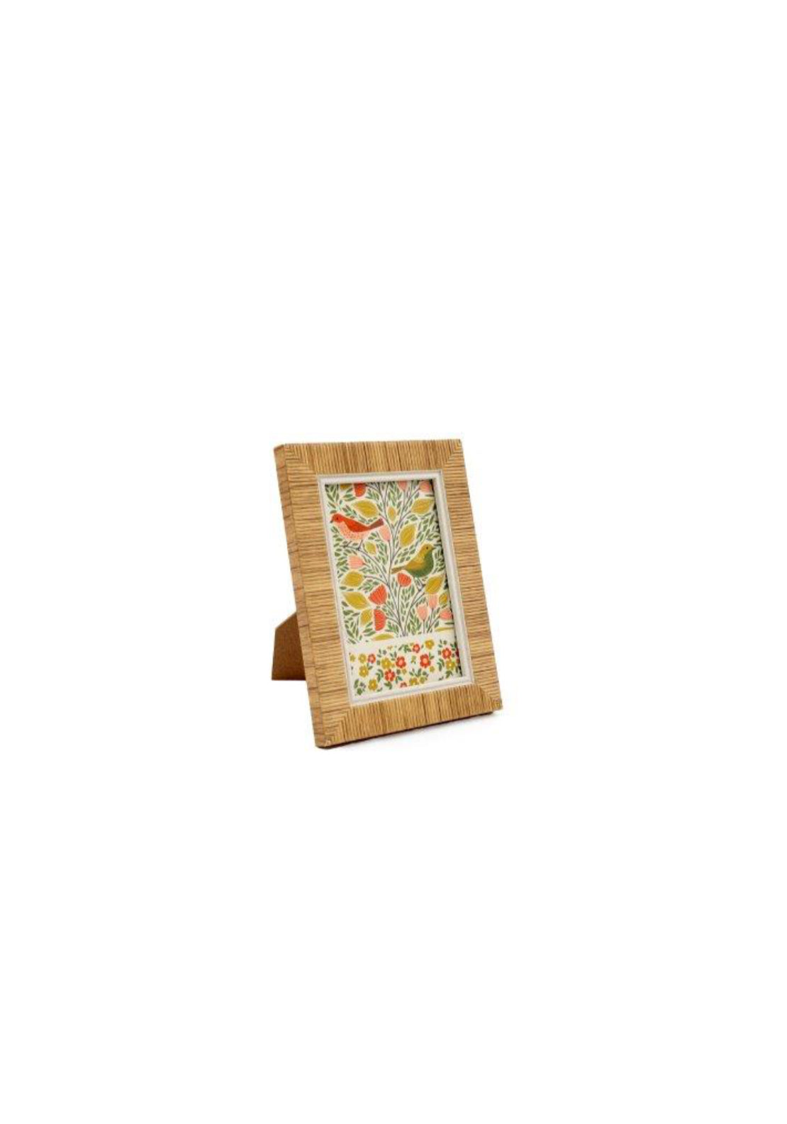 Rattan Effect Photo Frame - Nude