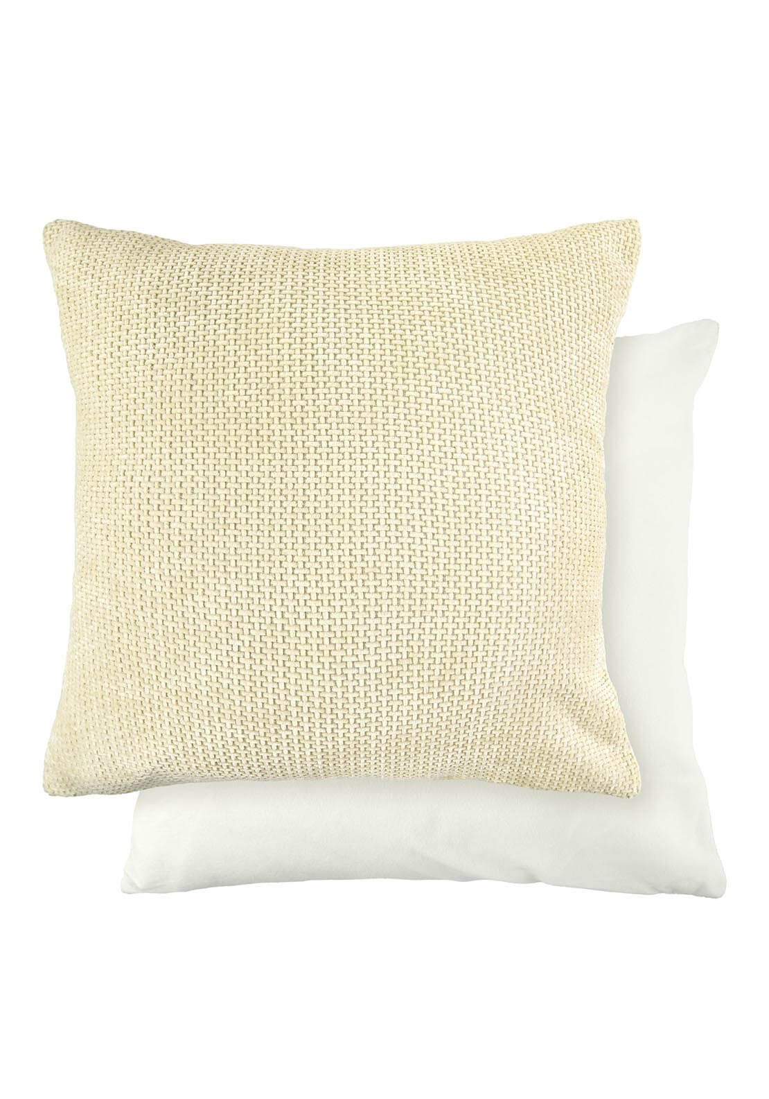 The Home Collection Portland Cushion 17" x 17" - Cream 2 Shaws Department Stores