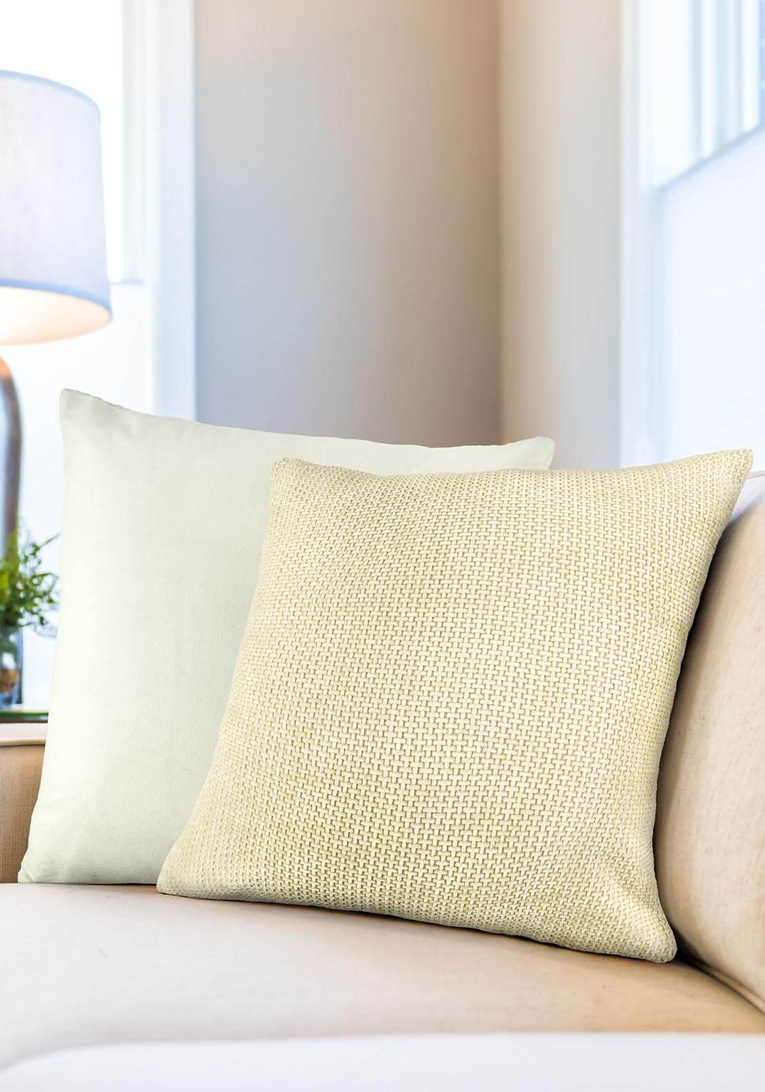 The Home Collection Portland Cushion 17" x 17" - Cream 1 Shaws Department Stores