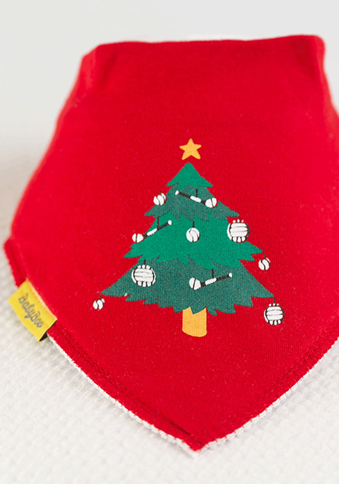 Babyboo Puc Fada Organic Cotton DribbleBoo Bandana Bib - Red 2 Shaws Department Stores