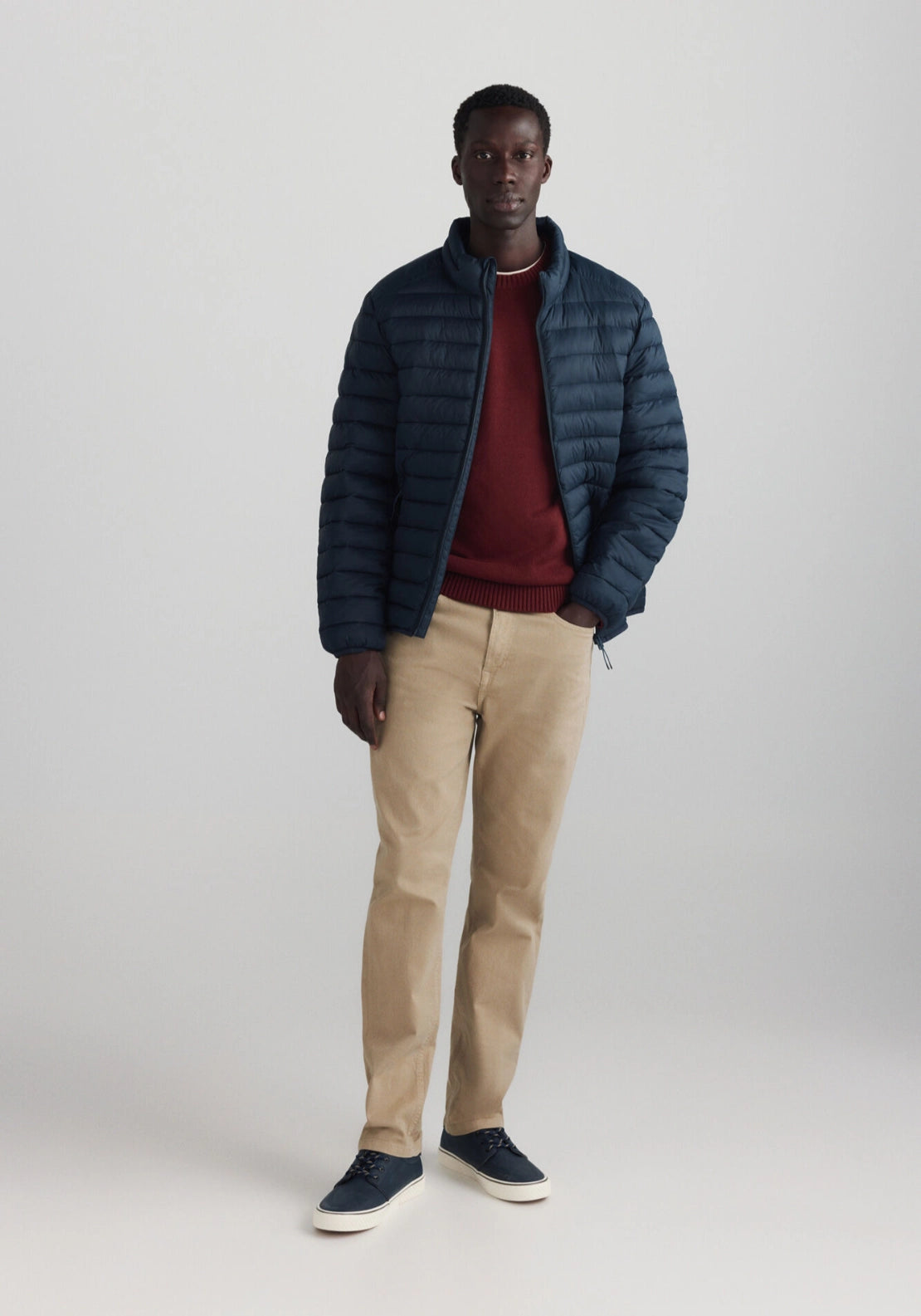 Crew Neck Basic Knit - Red