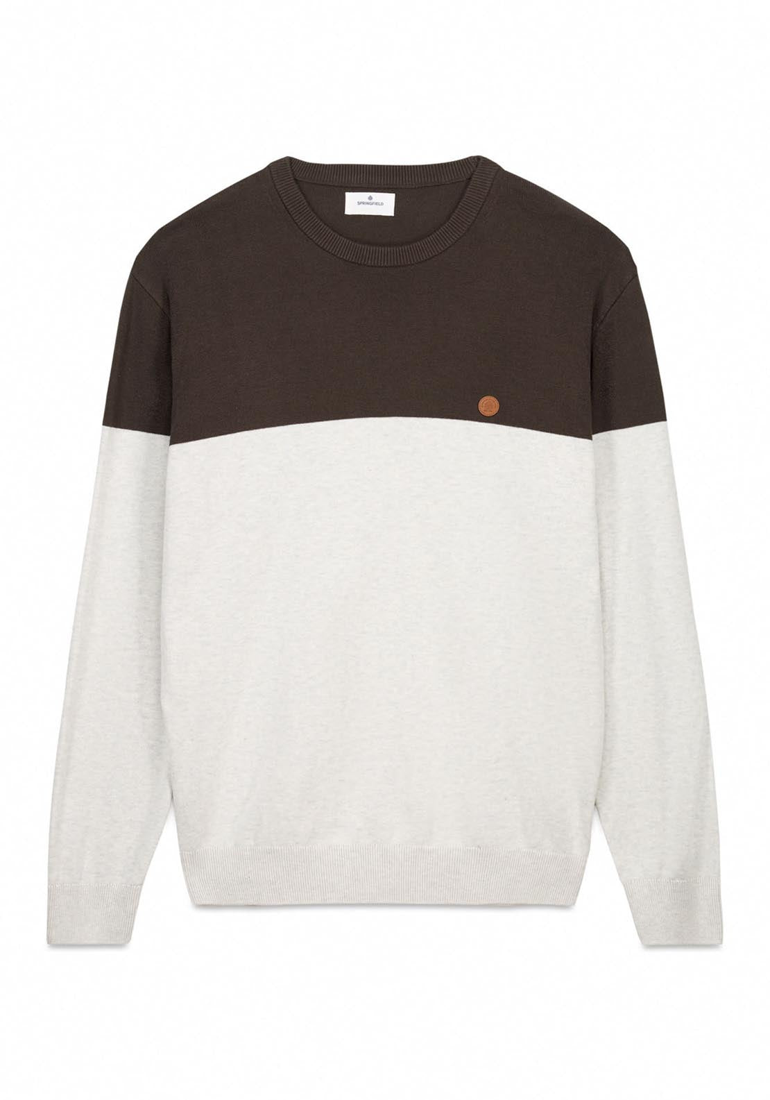 Crew Neck Jumper - Beige