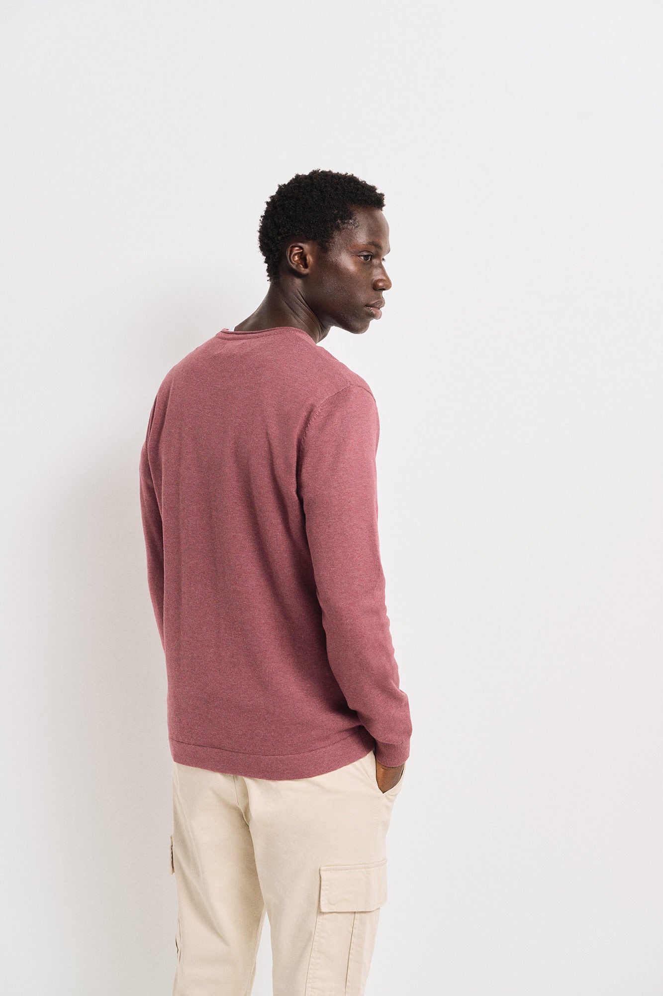 Springfield Essential jumper - Wine 2 Shaws Department Stores