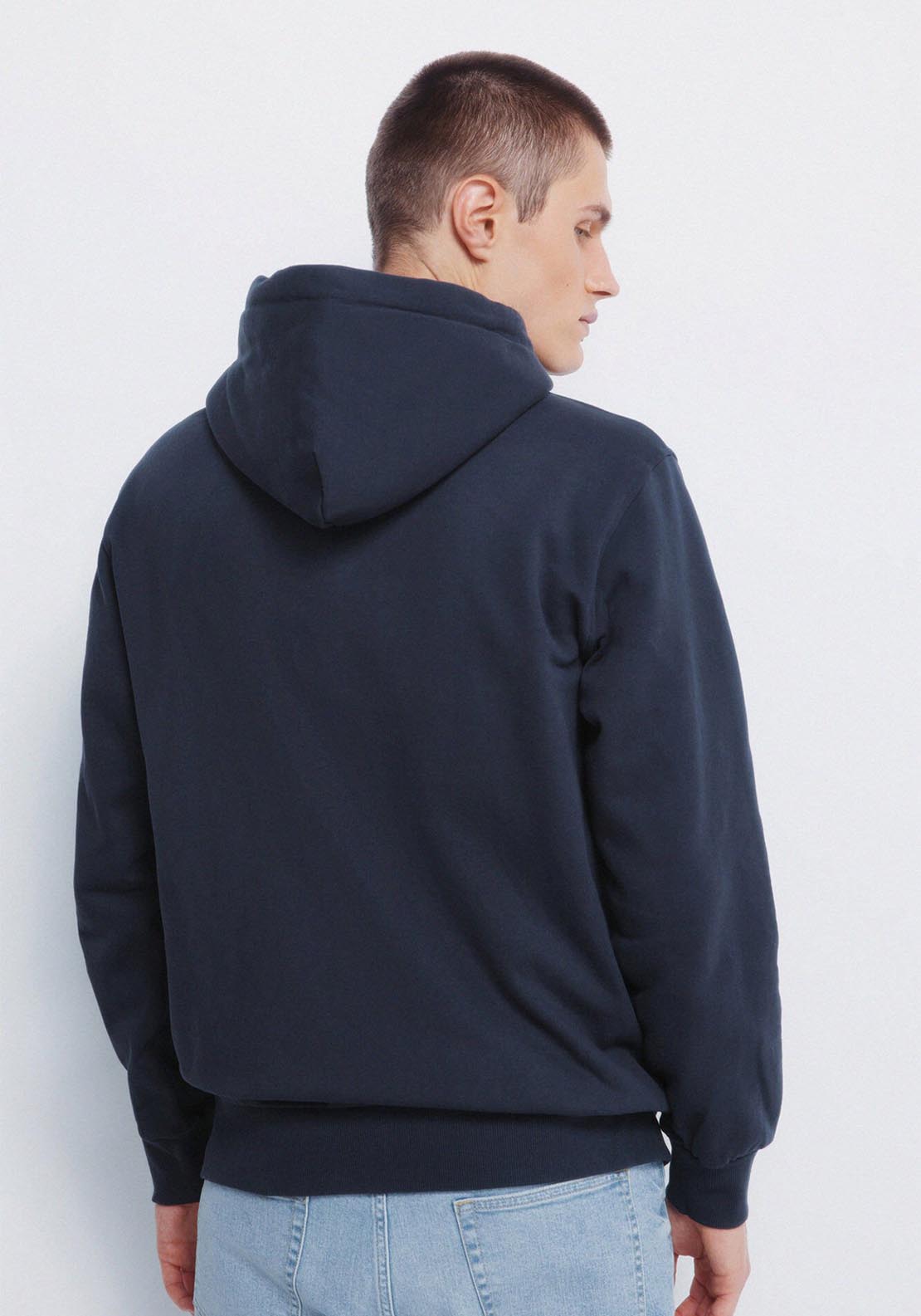 Springfield Hood Sweatshirt Zip Fastening - Blue 2 Shaws Department Stores