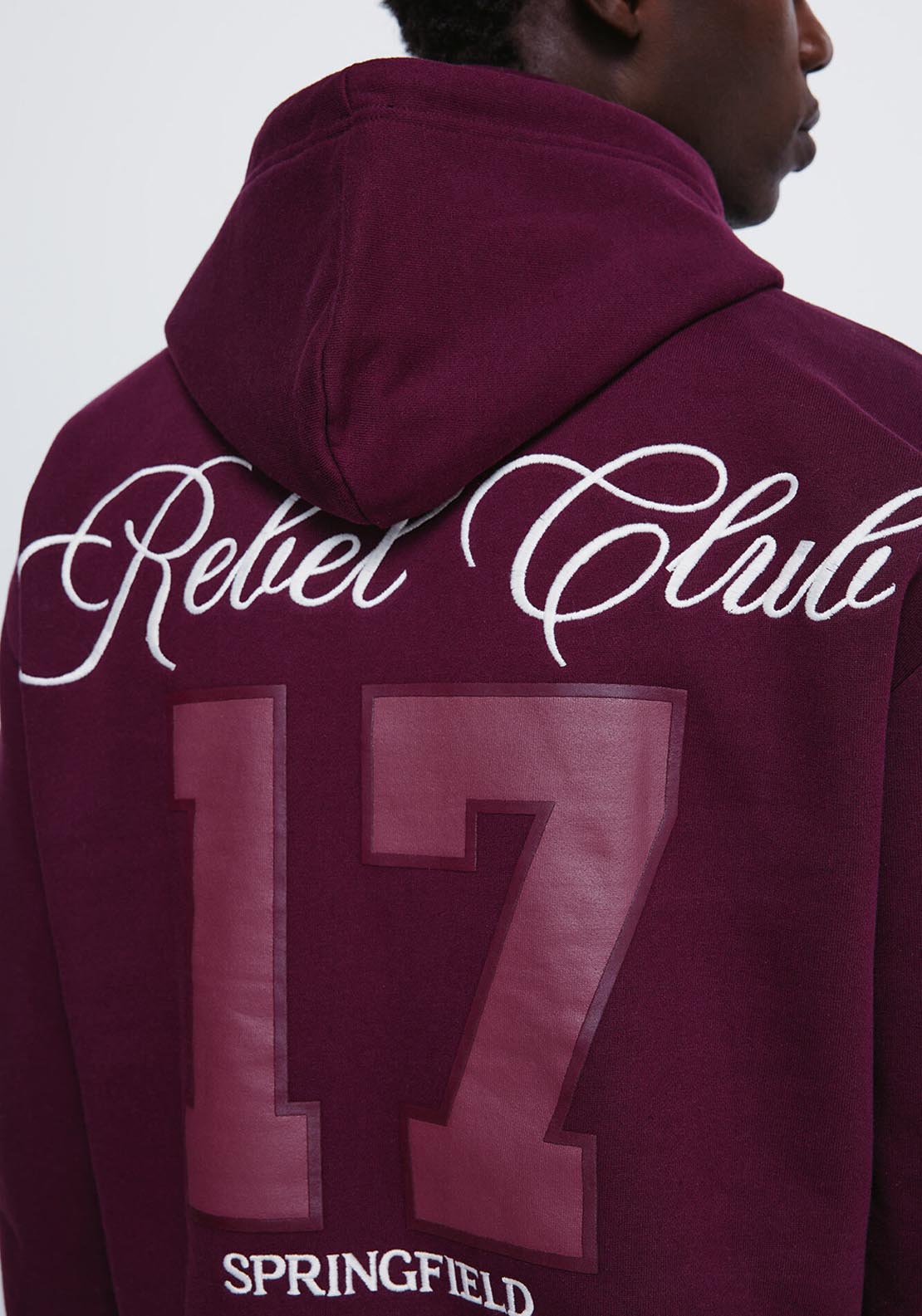 Embroidered Hoodie - Red