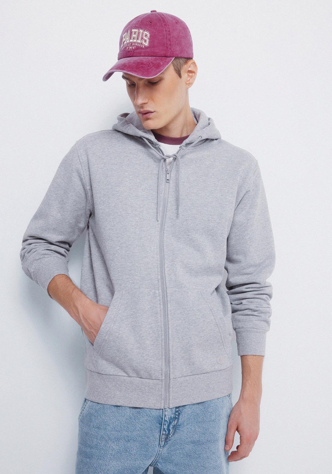 Full Zip Sweatshirt - Grey