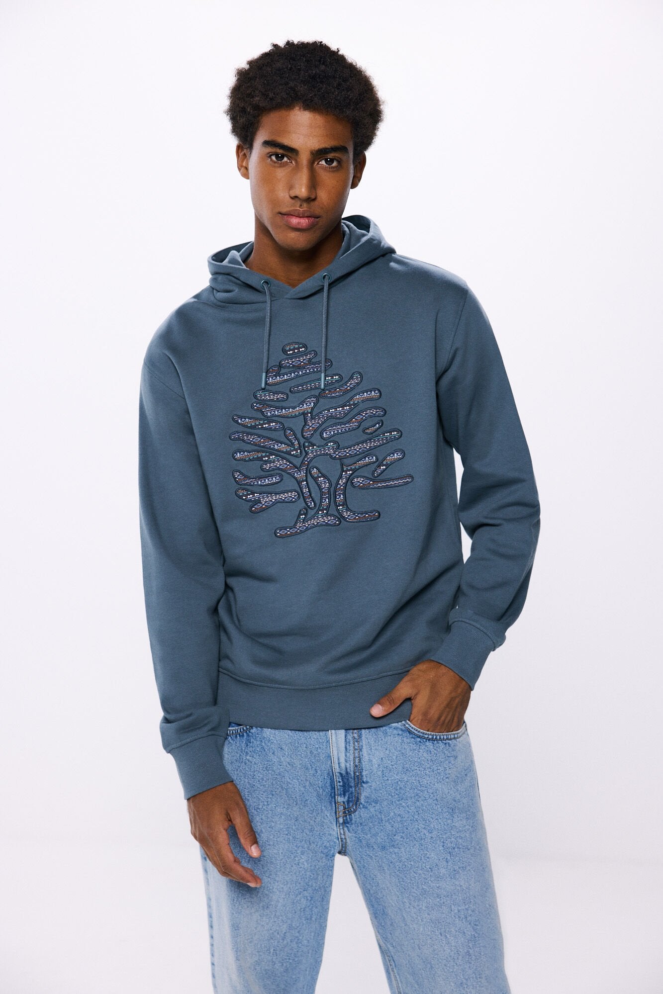Springfield Tree Hood Sweatshirt - Blue 1 Shaws Department Stores