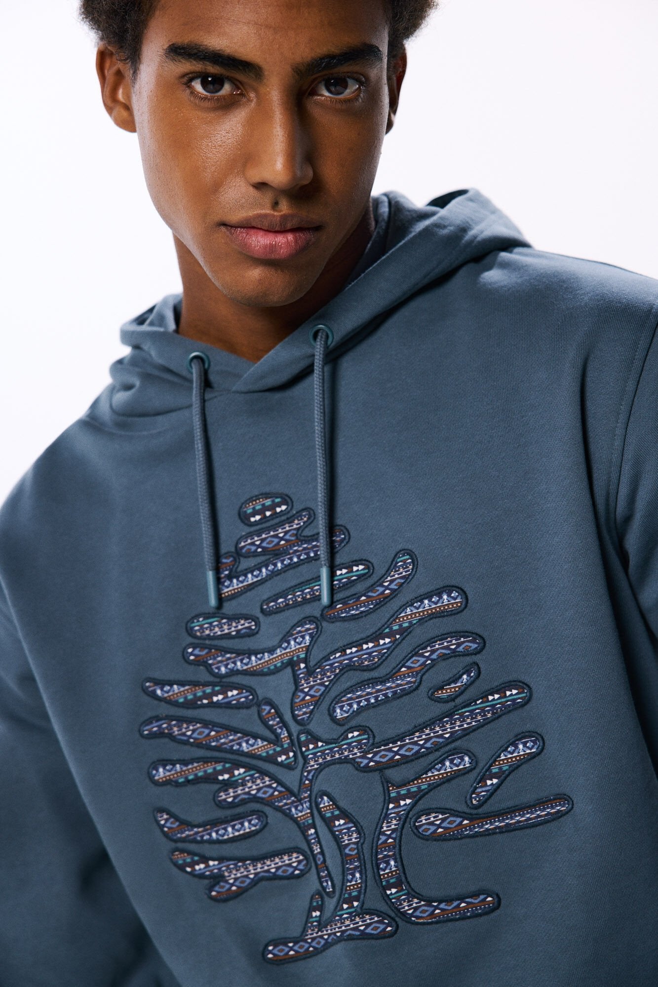 Springfield Tree Hood Sweatshirt - Blue 4 Shaws Department Stores