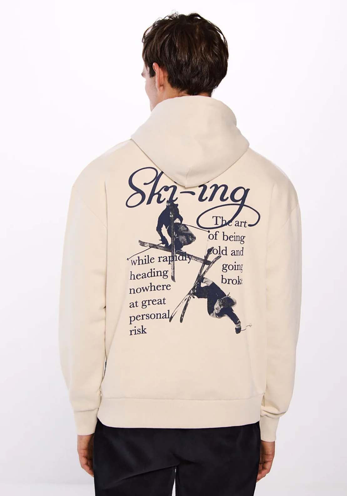 Springfield Ski-Ing Hood Sweatshirt - White 2 Shaws Department Stores