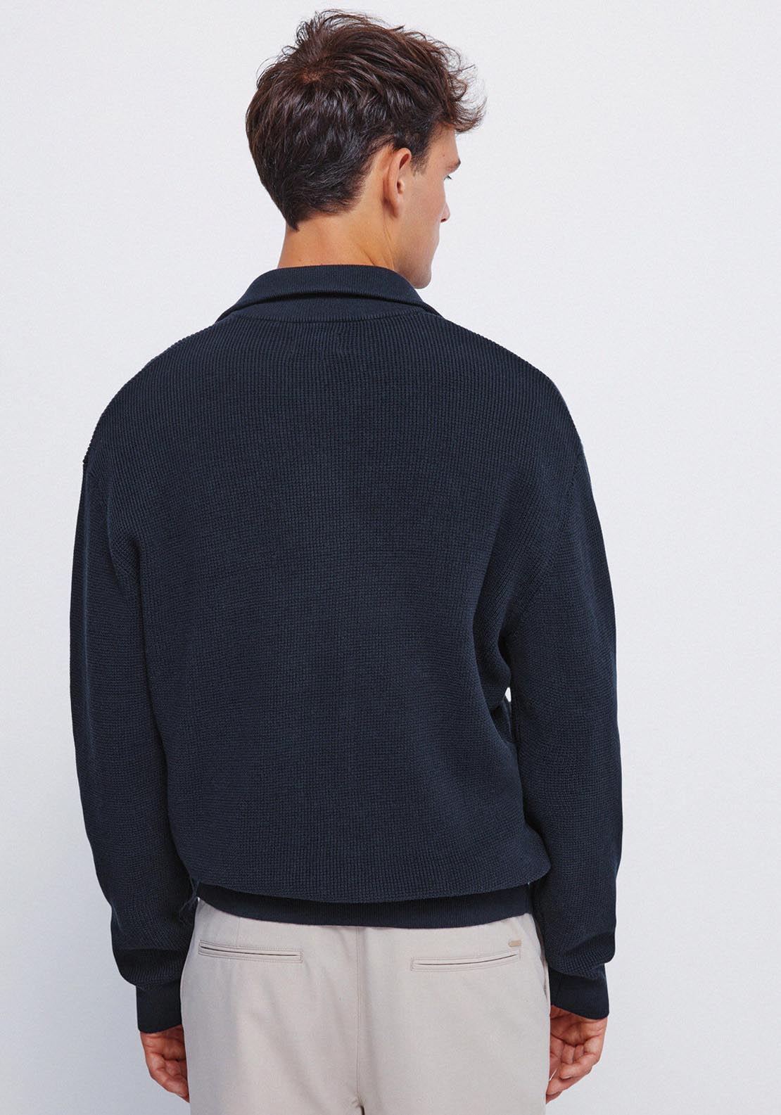 Zip Fastening Cardigan - Blue