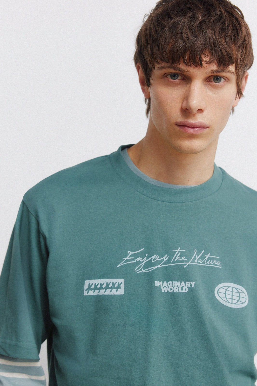 Branded Boxy T-Shirt - Blue