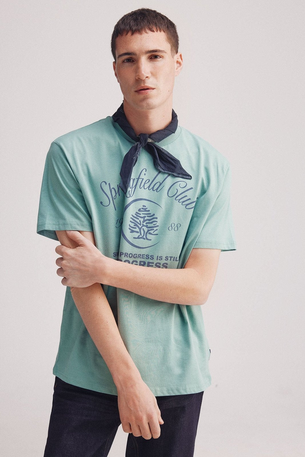 Springfield Progress tree t-shirt - Green 3 Shaws Department Stores