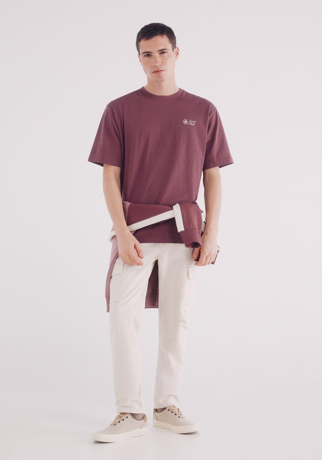 Springfield Springfield Club Logo T-Shirt - Wine 4 Shaws Department Stores