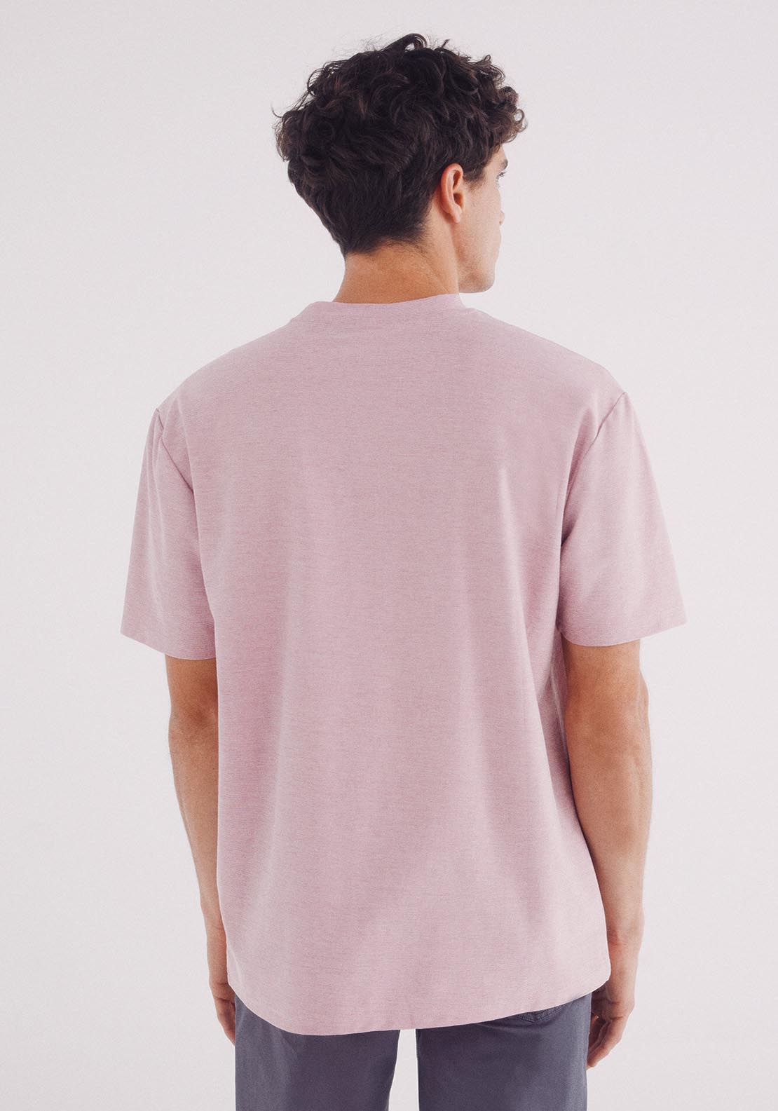 Springfield Oxford Piqué T-Shirt - Fuchsia 4 Shaws Department Stores